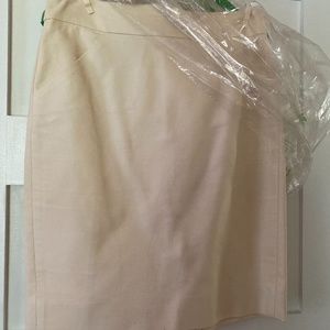 Cream pencil skirt